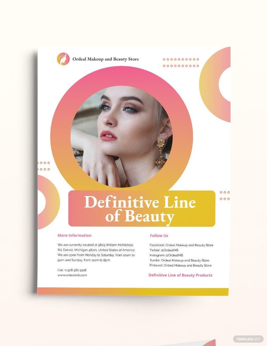Cosmetic Flyer Template in Word, Google Docs, Illustrator, PSD, Apple Pages, Publisher, InDesign