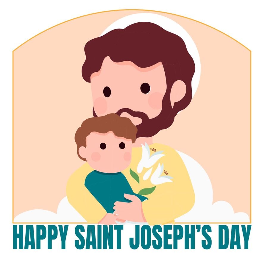 Happy Saint Joseph's Day Vector in Illustrator, PSD, EPS, SVG, JPG, PNG