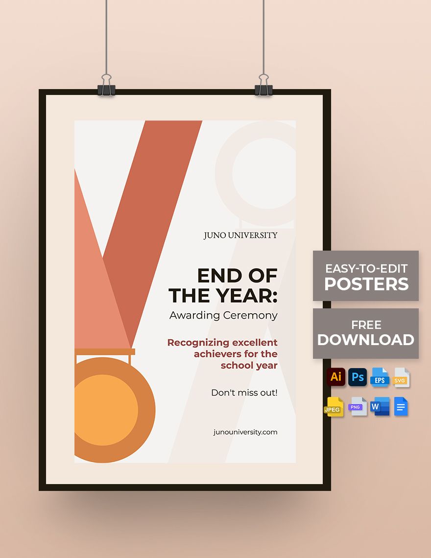 Awards Poster in Word, Google Docs, Illustrator, PSD, EPS, SVG, JPG, PNG