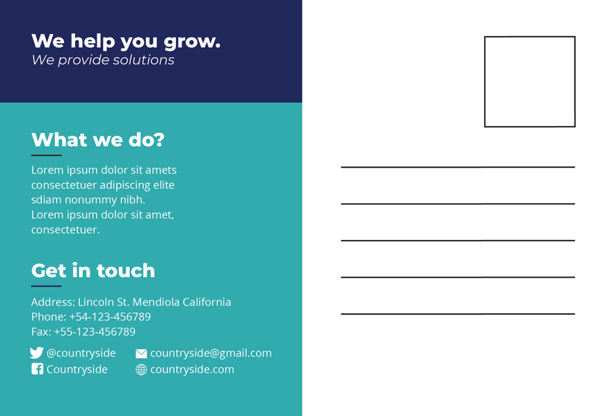 Corporate Postcard Template