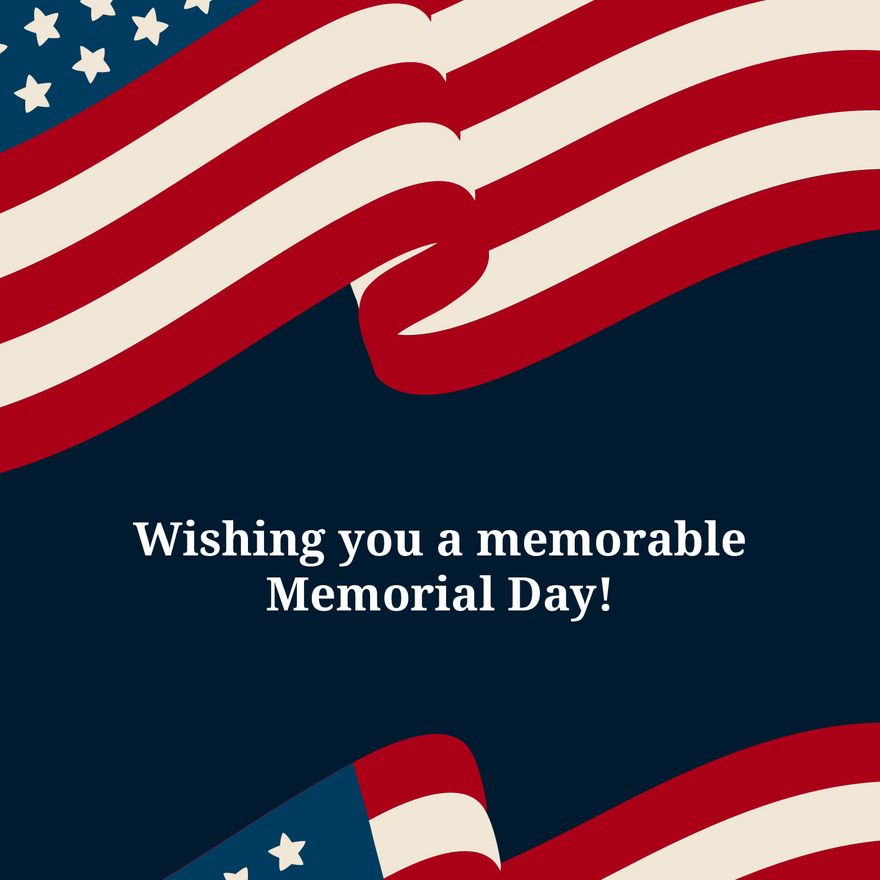 Memorial Day Wishes Vector in Illustrator, PSD, EPS, SVG, JPG, PNG