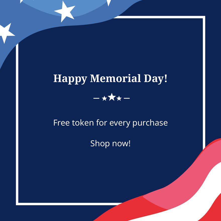 Free Memorial Day Promotion Vector