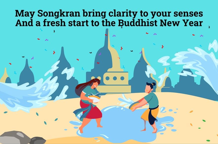 Free Songkran Whatsapp Post