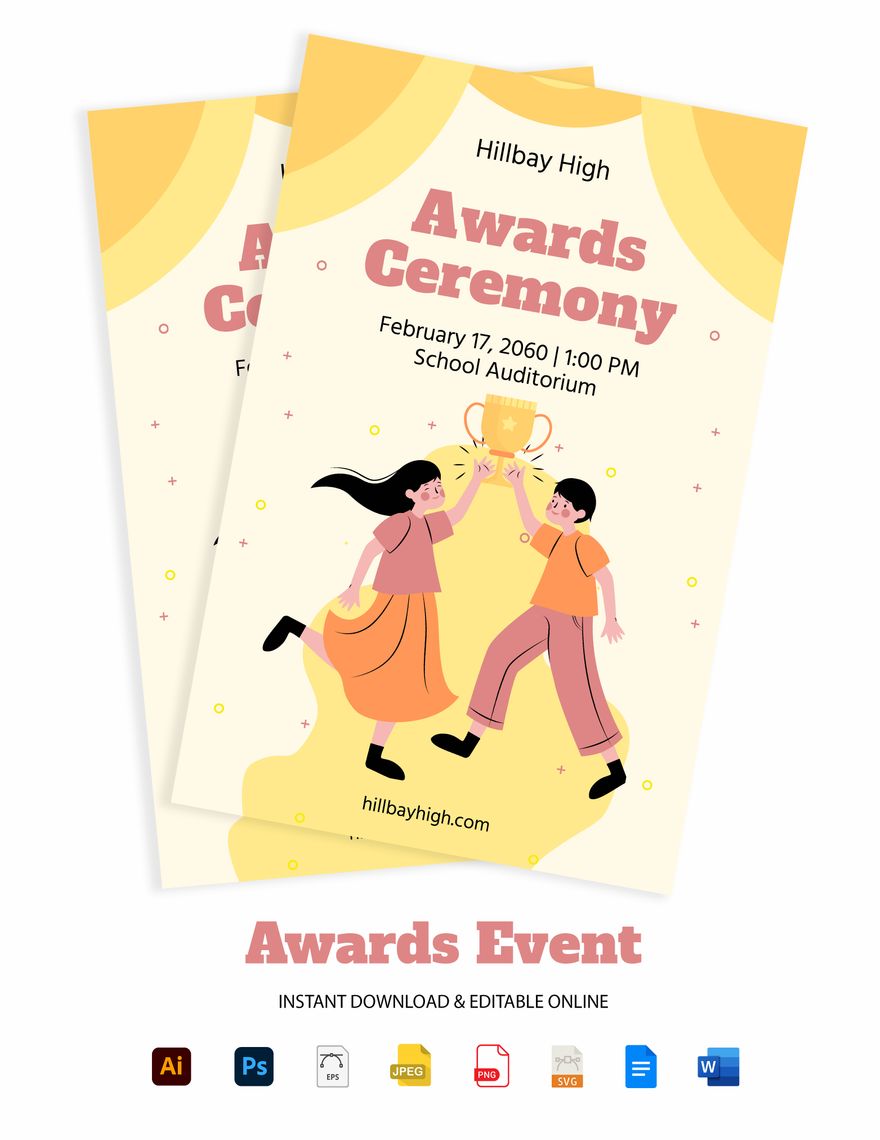 Free Awards Event in Word, Google Docs, Illustrator, PSD, EPS, SVG, JPG, PNG