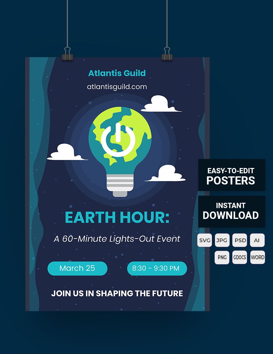 Free Editable Save Planet Templates In PSD To Download