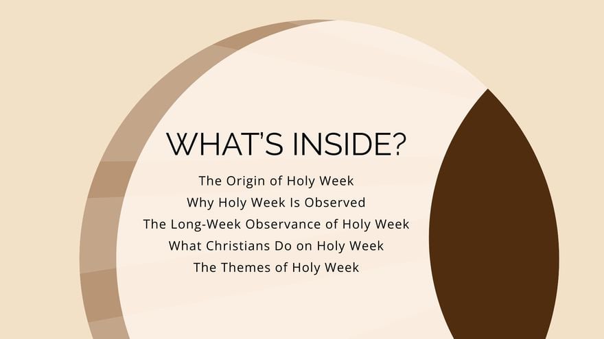 Holy Week Presentation
