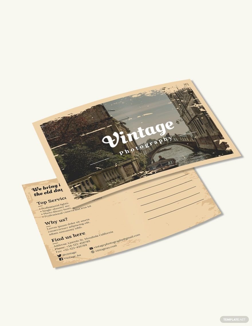 Free Vintage Postcard Template