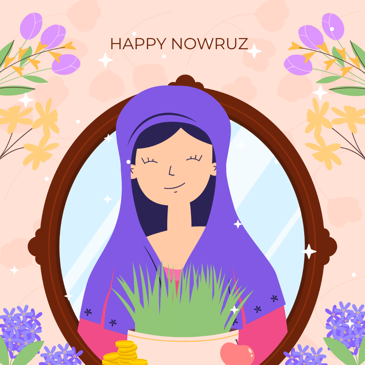 Free Nowruz Illustration Template