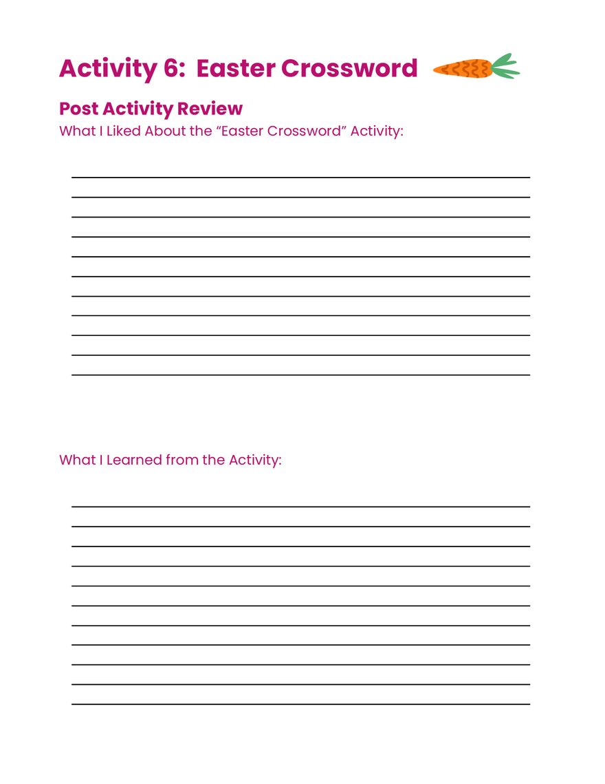 Free Easter Workbook Template to Edit Online Free Easter Workbook Template to Edit Online