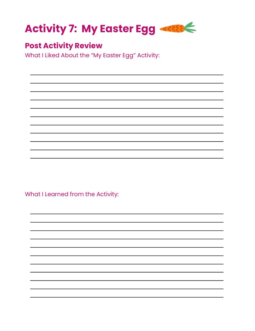 Free Easter Workbook Template to Edit Online Free Easter Workbook Template to Edit Online