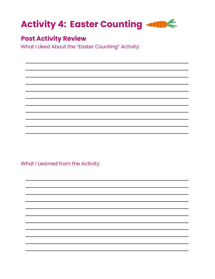 Free Easter Workbook Template to Edit Online Free Easter Workbook Template to Edit Online