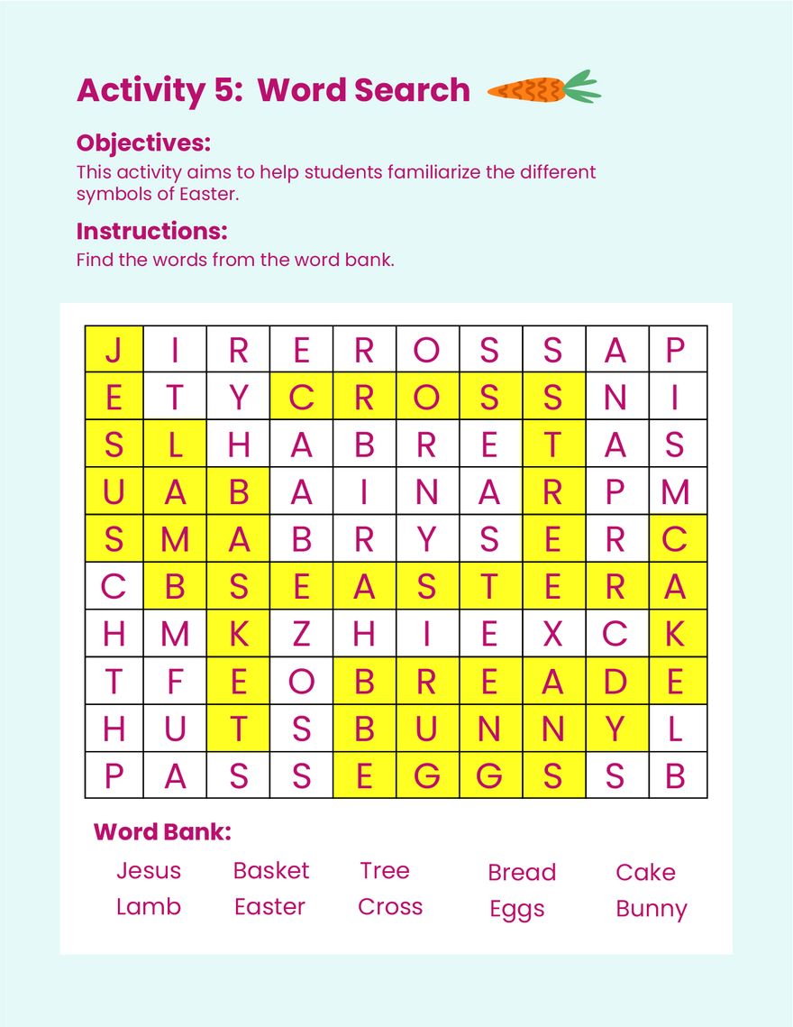 Free Easter Workbook Template to Edit Online Free Easter Workbook Template to Edit Online