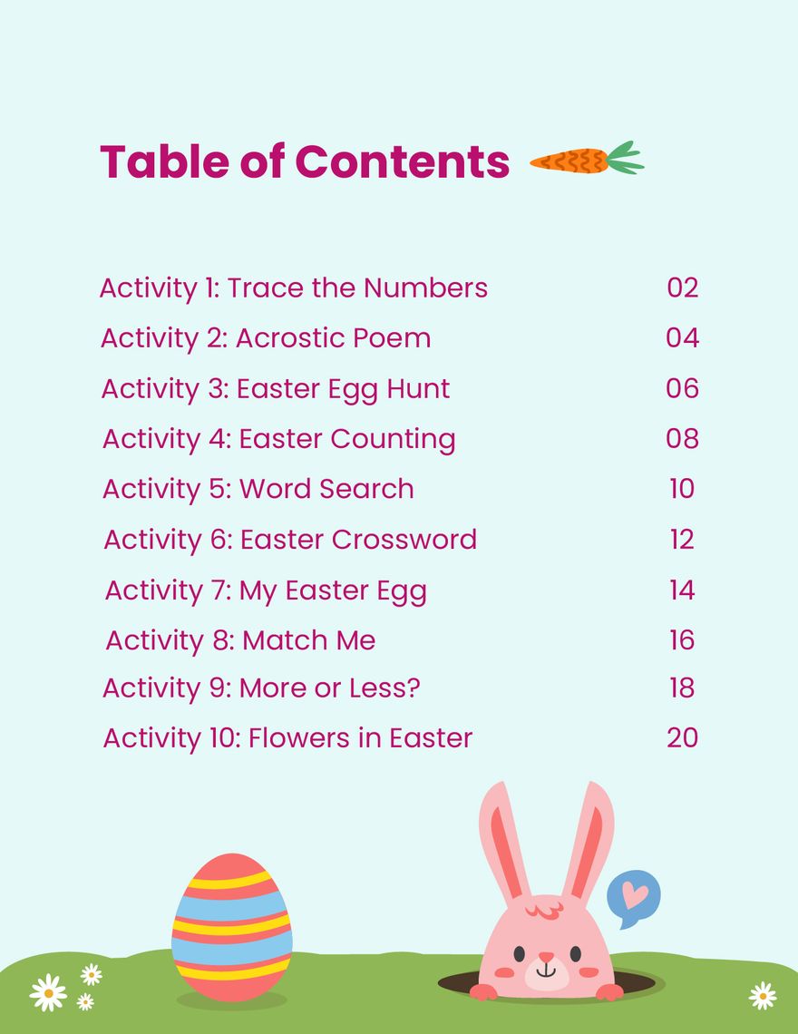 Free Easter Workbook Template to Edit Online Free Easter Workbook Template to Edit Online