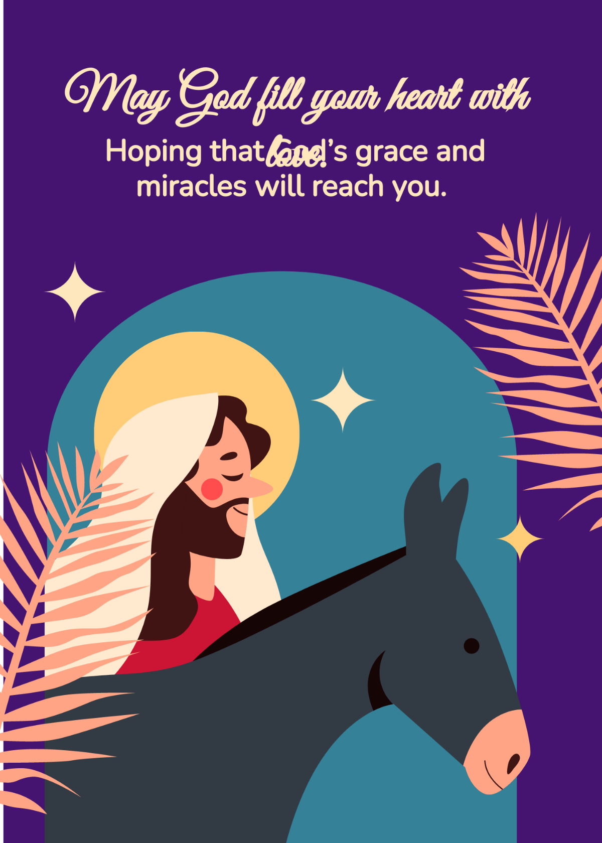Holy Week Greeting Card Template