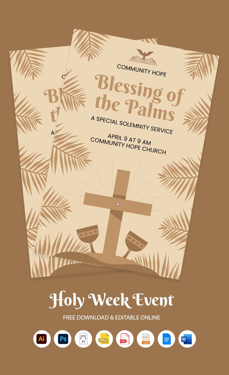 Holy Week Event in Word, Google Docs, Illustrator, PSD, EPS, SVG, JPG, PNG