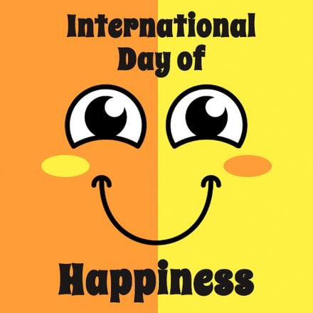 International Day of Happiness Illustration