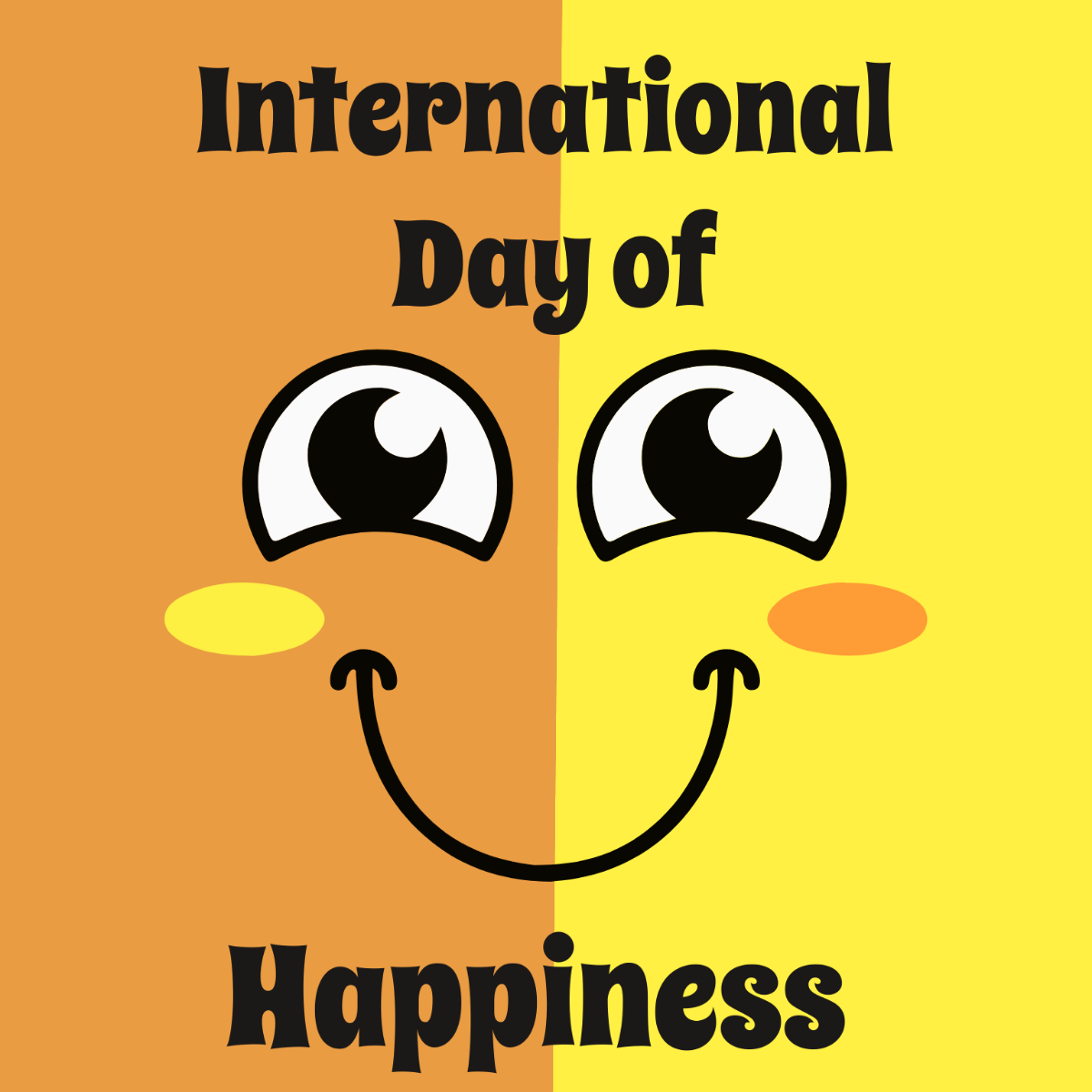 International Day of Happiness Illustration Template