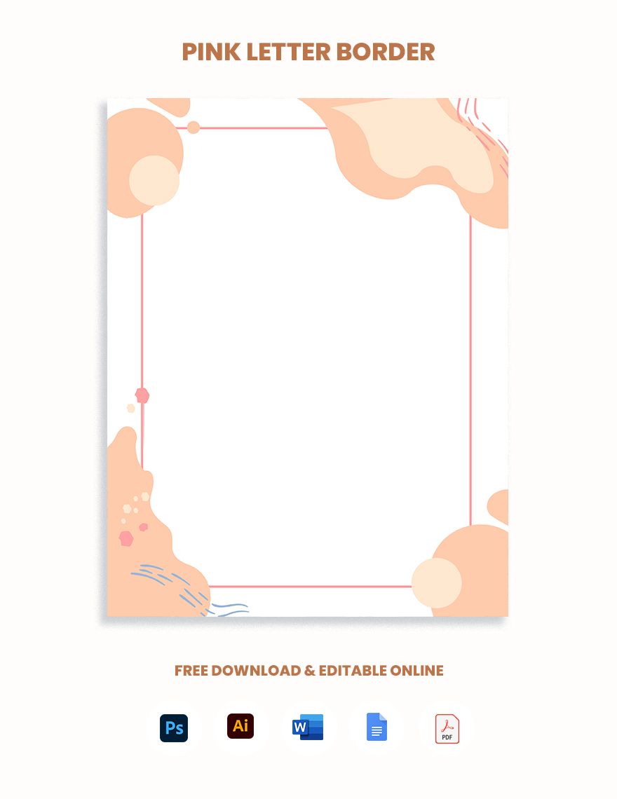 Pink Letter Border in PSD, Illustrator, Word, PDF, Google Docs - Download | Template.net