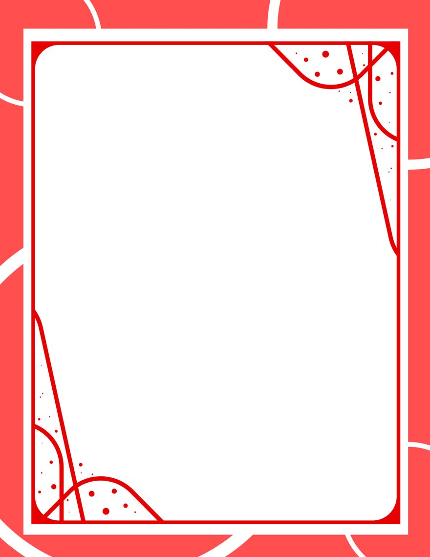 Free Red Letter Border Template to Edit Online