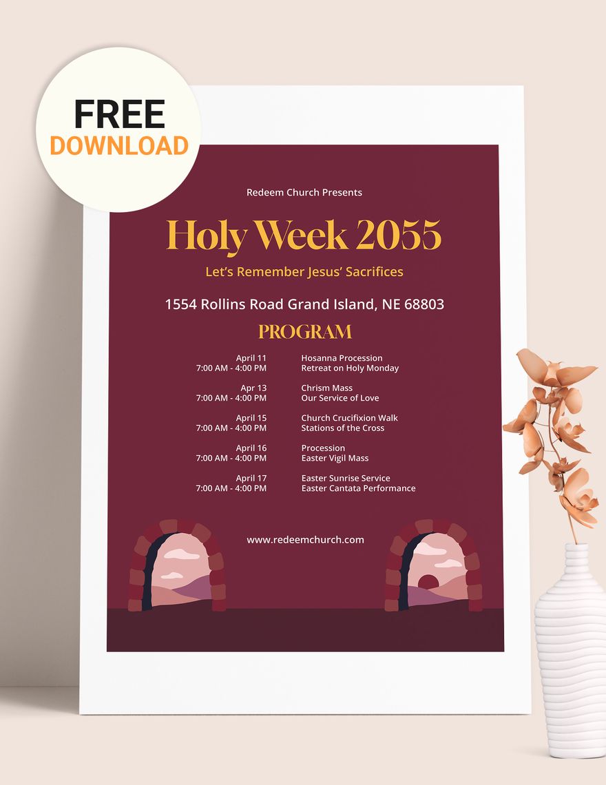 Free Holy Week Program