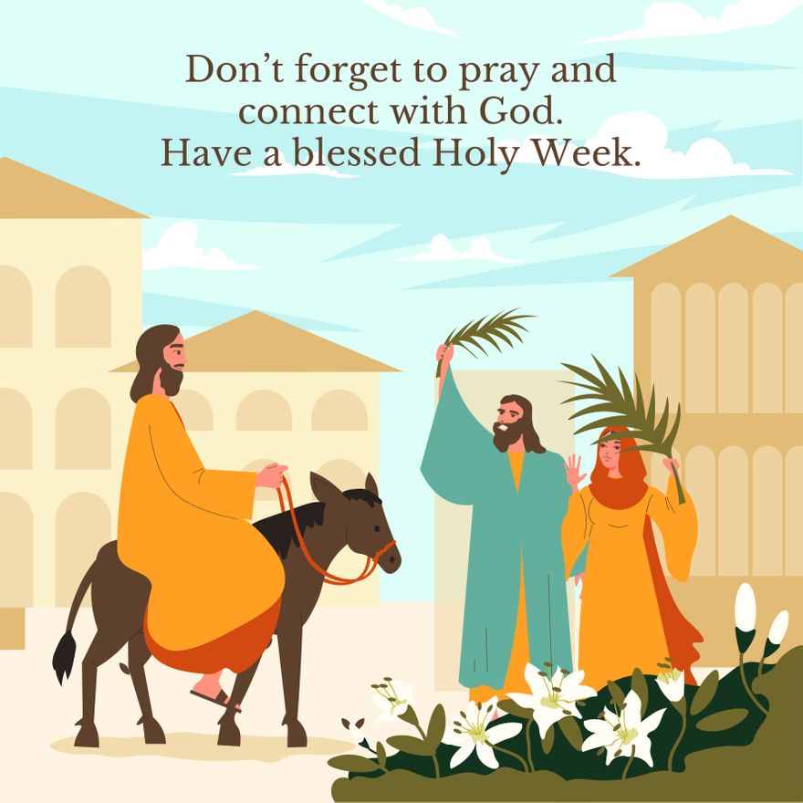 Free Holy Week Instagram Post Template to Edit Online