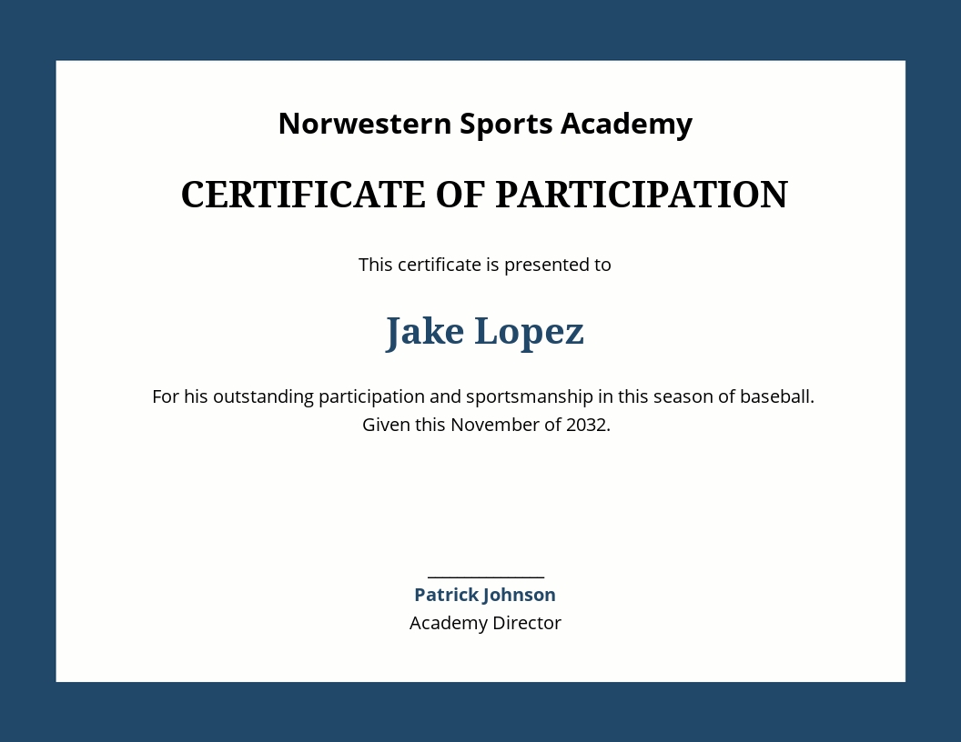 Baseball Award Certificate Template - Google Docs, Illustrator, InDesign, Word, Outlook, Apple Pages, PSD, Publisher