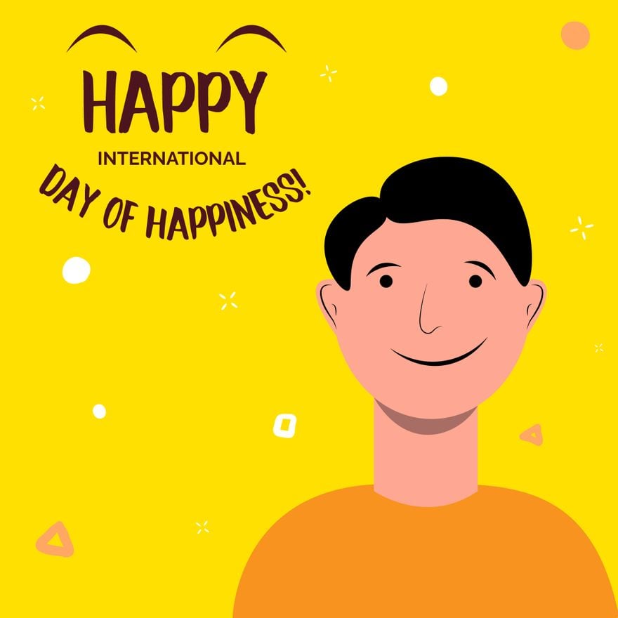 Happy International Day of Happiness Illustration