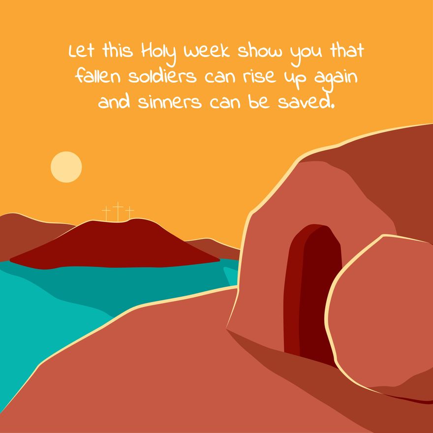 Free Holy Week Whatsapp Post Template to Edit Online