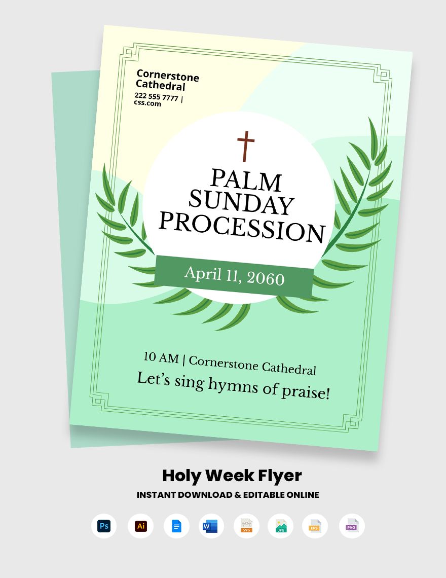 Holy Week Flyer  in Word, Google Docs, Illustrator, PSD, EPS, SVG, PNG, JPEG