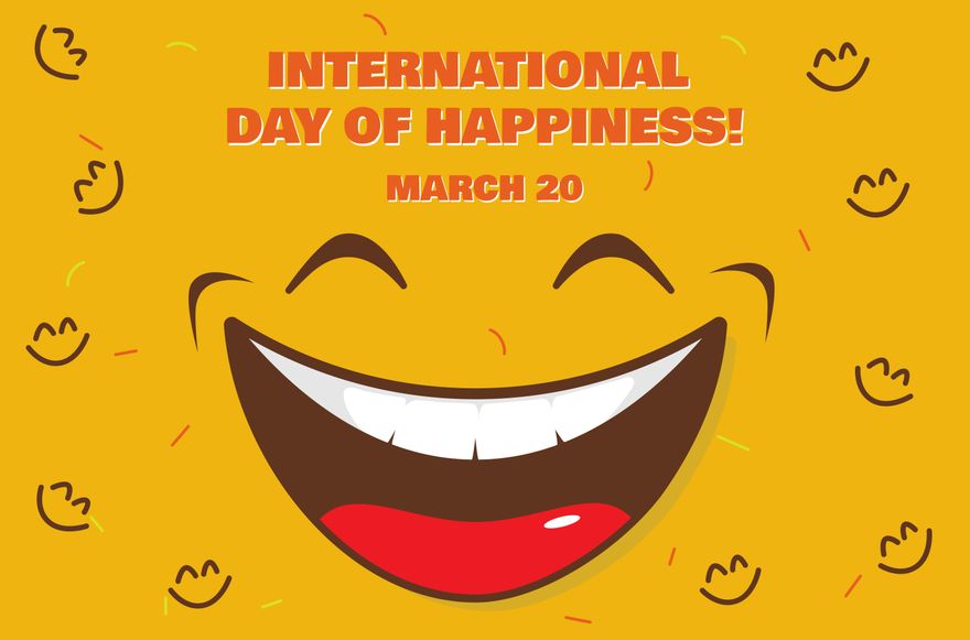 Free International Day of Happiness Banner Template to Edit Online