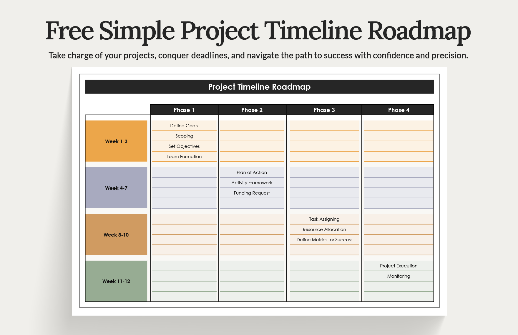 Simple Project Timeline Roadmap 5cd6r 
