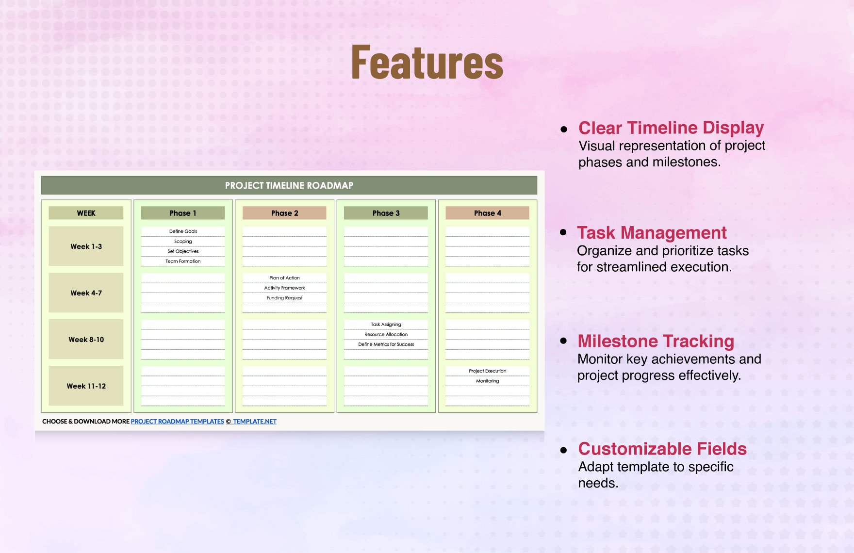 Simple Project Timeline Roadmap Template