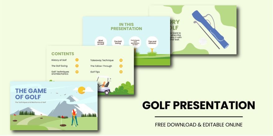 Golf Presentation in PDF, PowerPoint, Google Slides