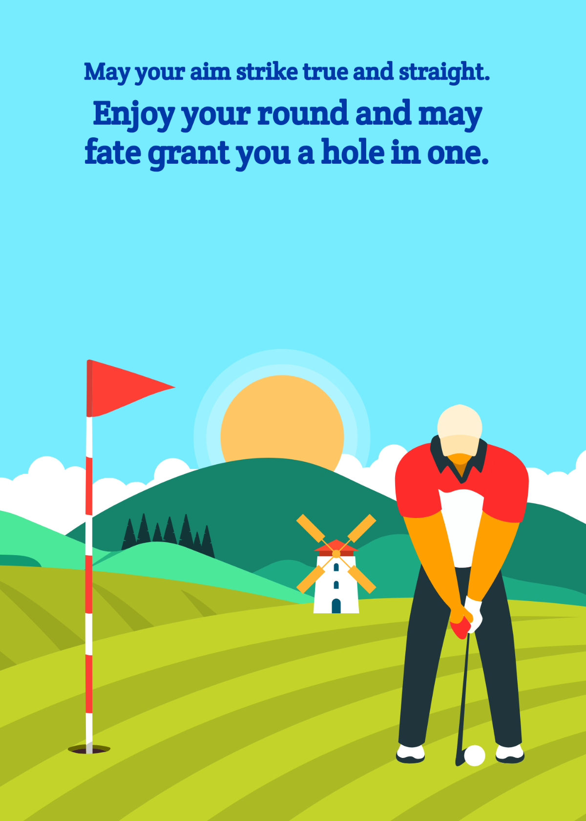 Golf Greeting Card Template