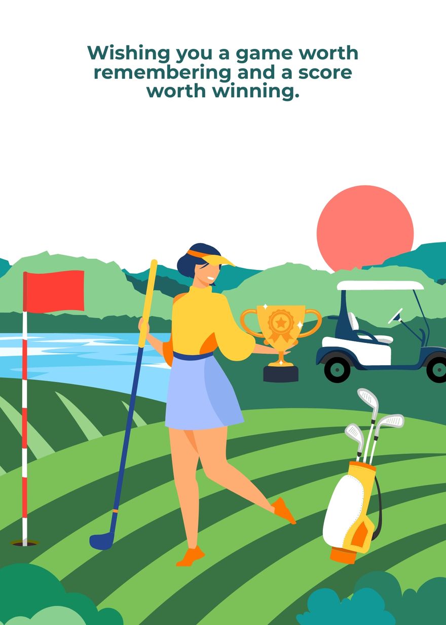 Golf Wishes in Word, Google Docs, Illustrator, PSD, EPS, SVG, JPG, PNG