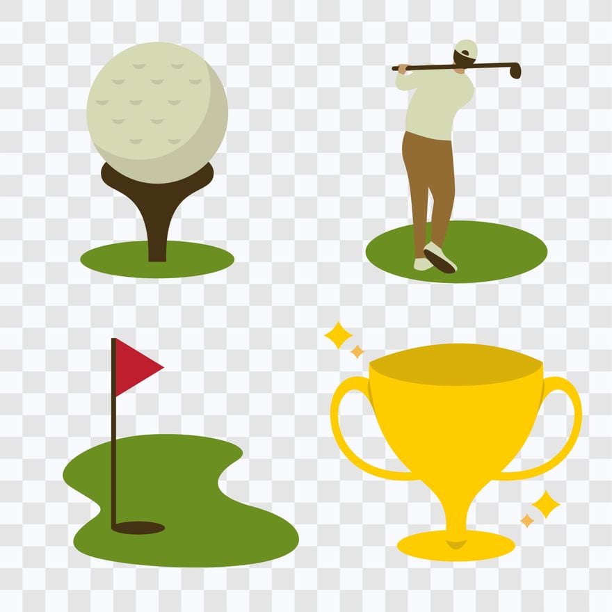 Golf Icons in Illustrator, PSD, EPS, SVG, JPG, PNG