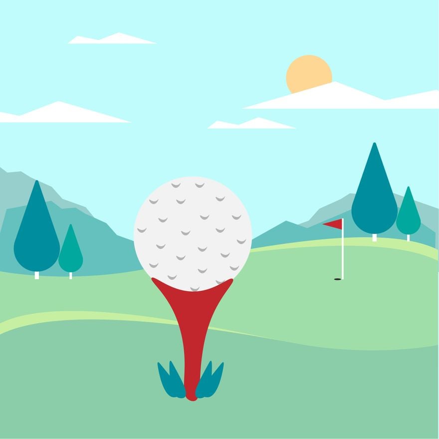Golf Design in Illustrator, PSD, EPS, SVG, JPG, PNG