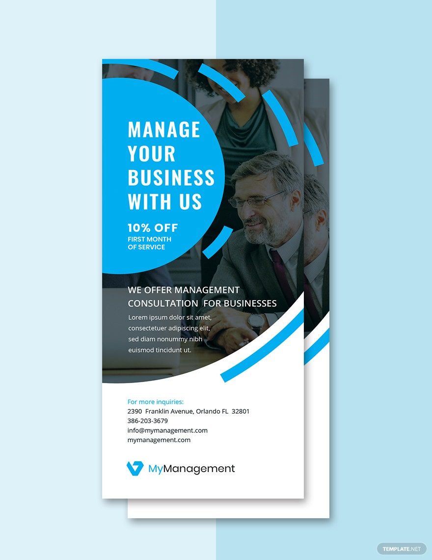 Management Consulting Rack Card Template