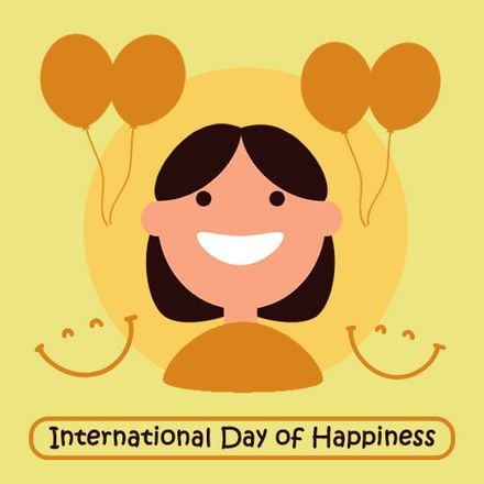International Day of Happiness Celebration Vector