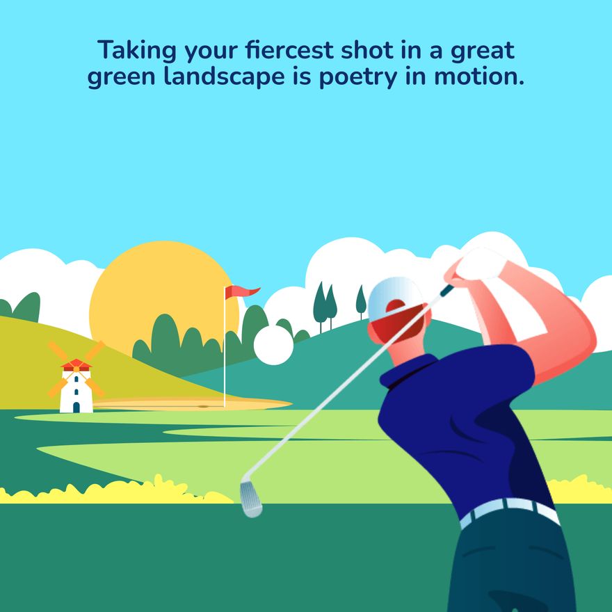 Free Golf Instagram Post Template to Edit Online
