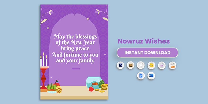 Free Nowruz Wishes in Word, Google Docs, Illustrator, PSD, EPS, SVG, JPG, PNG