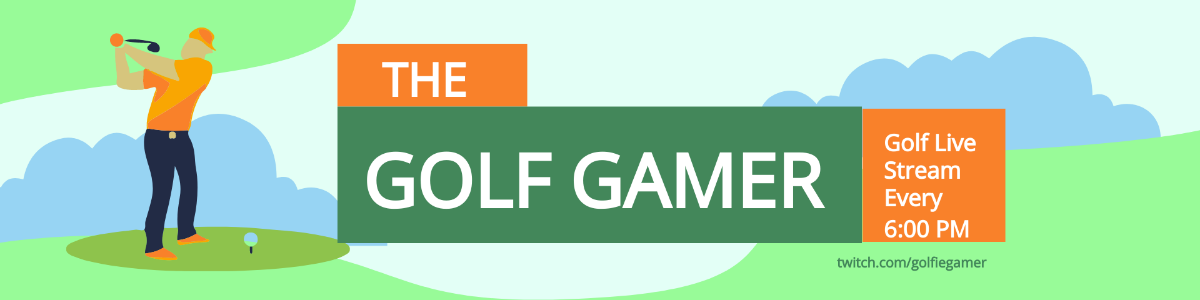 Golf Twitch Banner Template