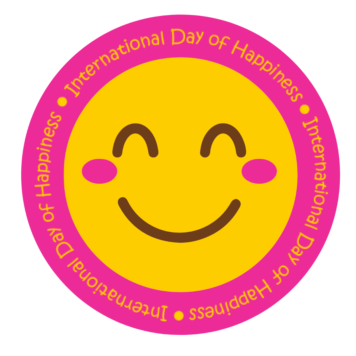 International Day of Happiness Clipart Vector Template