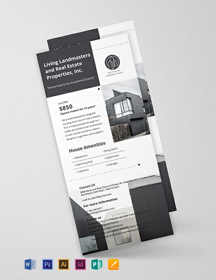 free simple real estate rack card template 440x570 1