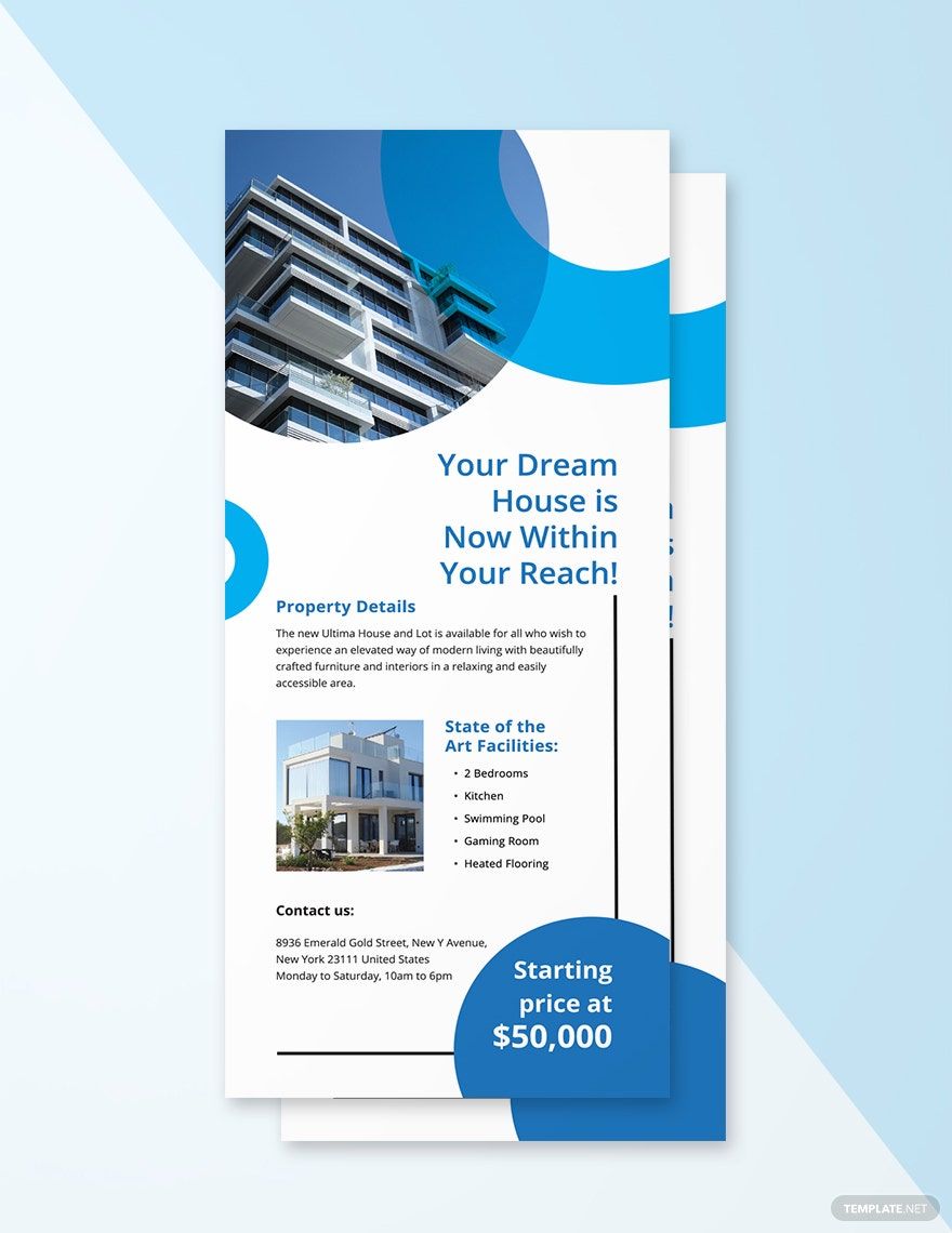 Commercial Real Estate Rack Card Template