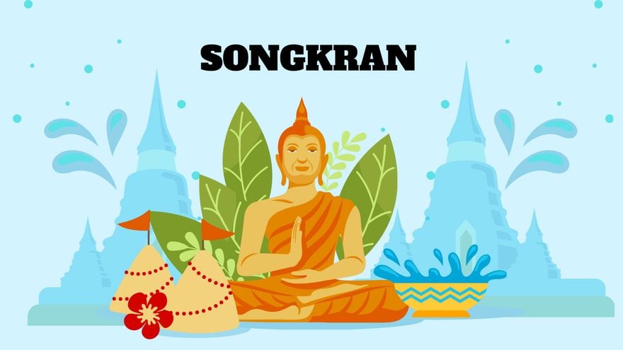 Songkran WallPaper in Illustrator, EPS, SVG, JPG, PNG