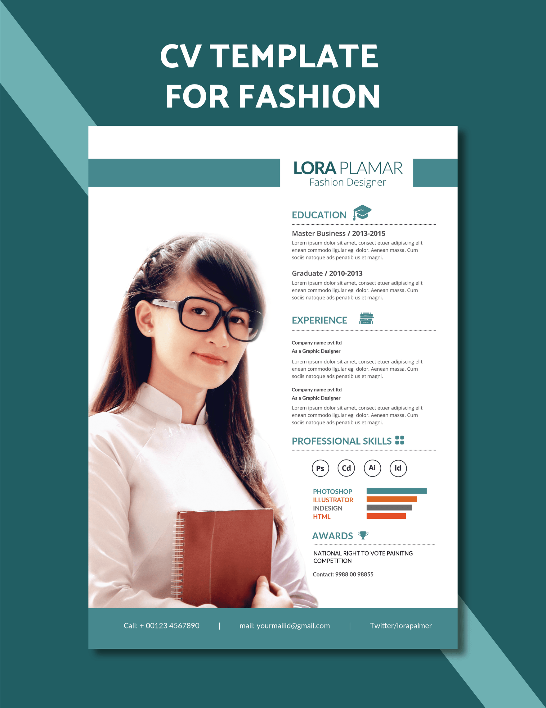 CV Template for Fashion Designer