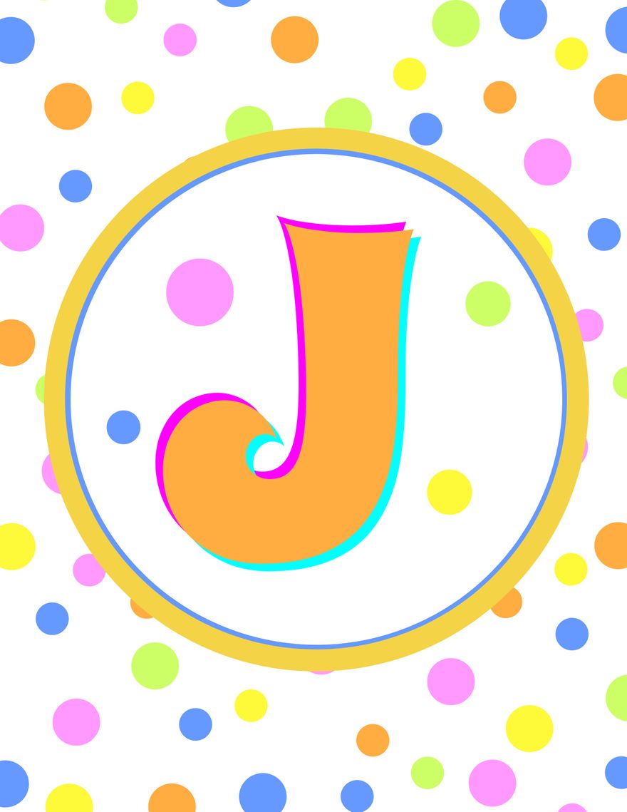 Banner Letter J