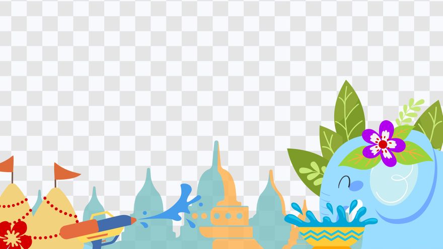 Songkran Transparent in Illustrator, PSD, EPS, SVG, JPG, PNG