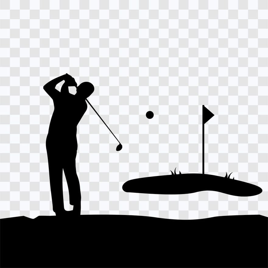 Golf Silhouette in Illustrator, PSD, EPS, SVG, JPG, PNG